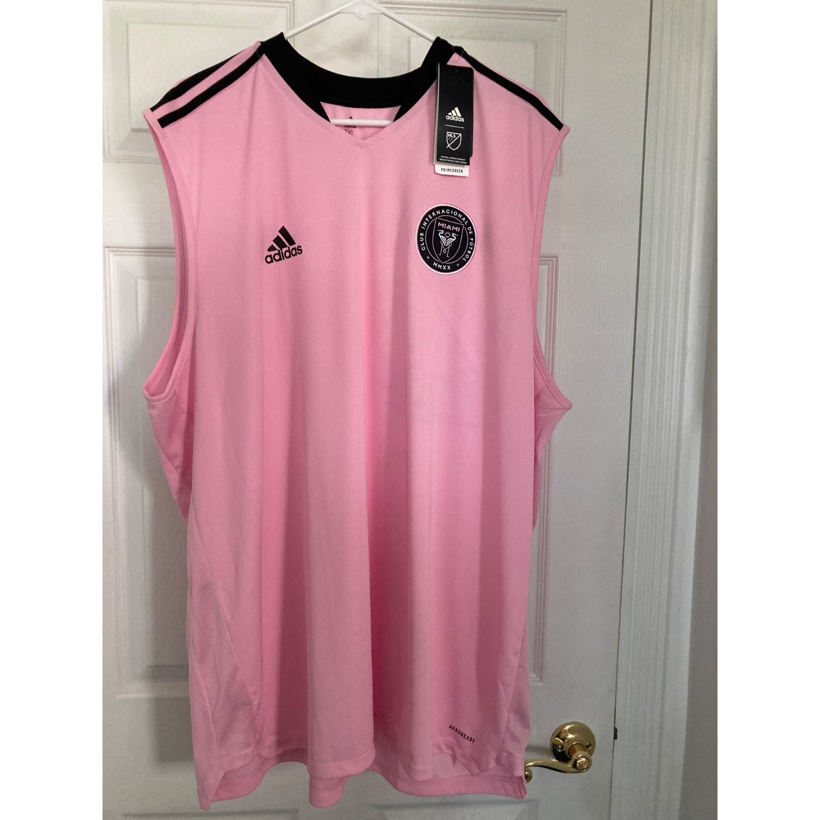 Men's 3xl Nwt Inter Miami Cf Adidas Sleeveless Training Jersey - Pink